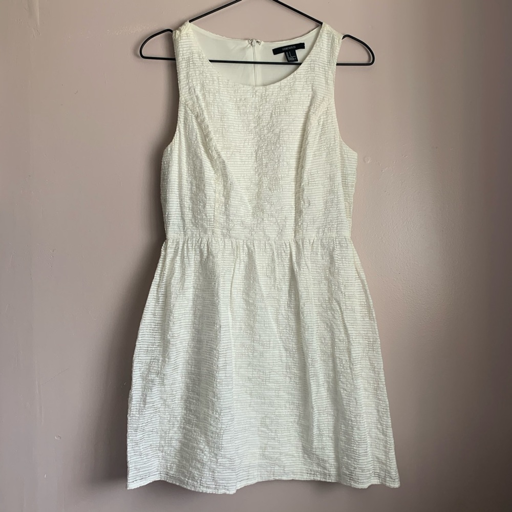 Forever 21 Textured White Dress